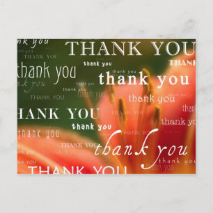 thank you : postcard