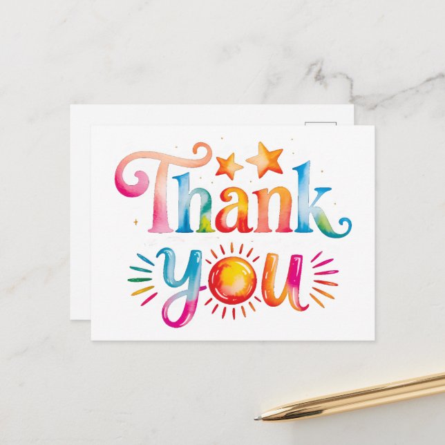 Thank You Postcard (Front/Back In Situ)