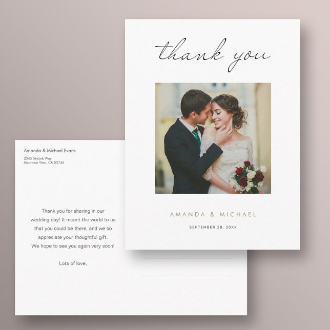 Thank You Postcards for Wedding Guests and Gifts (Creator Uploaded)