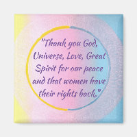 Thank you prayer for peace and women's rights