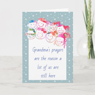 Thank You Prayers Grandma Fun Quote Inspirational Card