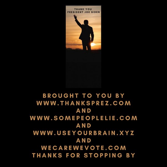 Thank you President Joe Biden 4" x 9" Rackcard Rack Card (Creator Uploaded)