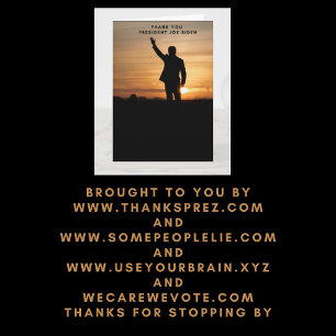 Thank you President Joe Biden Card