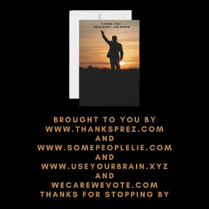 Thank you President Joe Biden Card