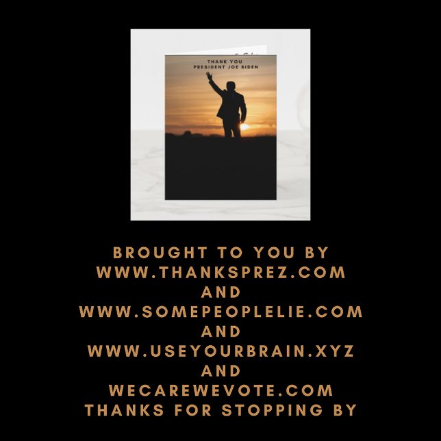 Thank you President Joe Biden Card (Creator Uploaded)