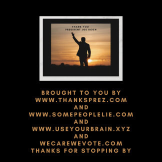 Thank you President Joe Biden Holiday Postcard