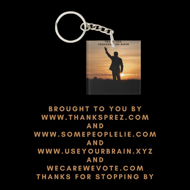 Thank you President Joe Biden Key Ring (Creator Uploaded)