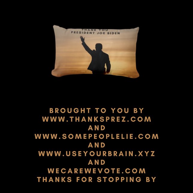 Thank you President Joe Biden Lumbar Cushion (Creator Uploaded)