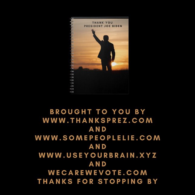 Thank you President Joe Biden Notebook (Creator Uploaded)