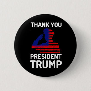 Thank You President Trump 6 Cm Round Badge