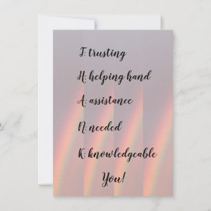 Thank You Prism Flat Greeting Card