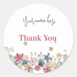 Thank You  Product Label Field Flower 