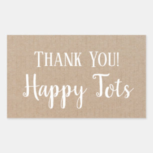 Thank you Product Modern Hipster Circle Craft Rectangular Sticker