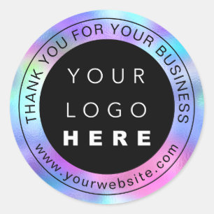 Thank You Professional Logo Promotional Business Classic Round Sticker