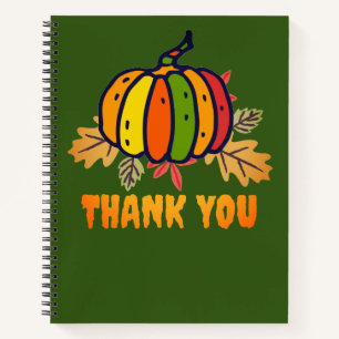 thank you pumpkin notebook