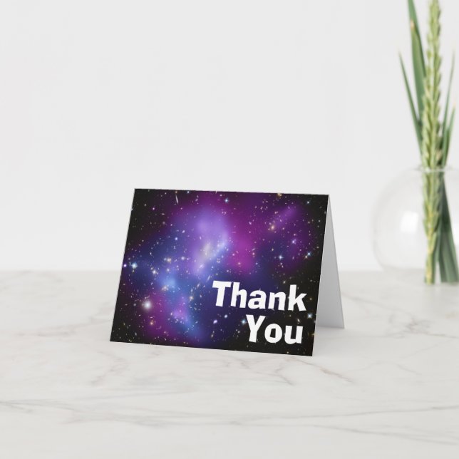 Thank You Purple Galaxy Cluster Card (Front)