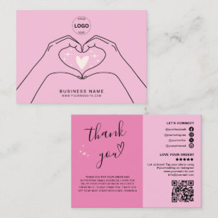 Thank You Qr Code Logo Modern Social Media Busin Business Card