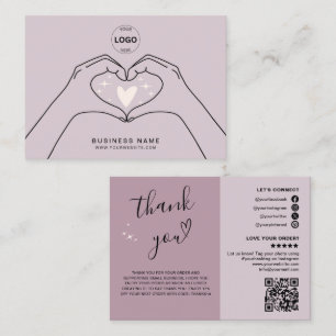 Thank You Qr Code Logo Modern Social Media Business Card