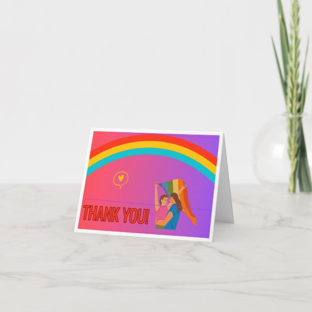 thank you rainbow card lgbt (Front)