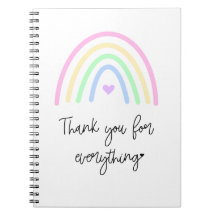 Thank You Rainbow Notebook