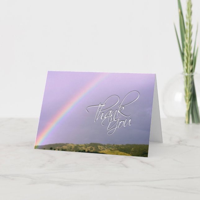 Thank You Rainbow Wishes Card (Front)