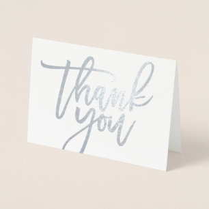 Thank You Real Foil Script Style 3 Foil Card