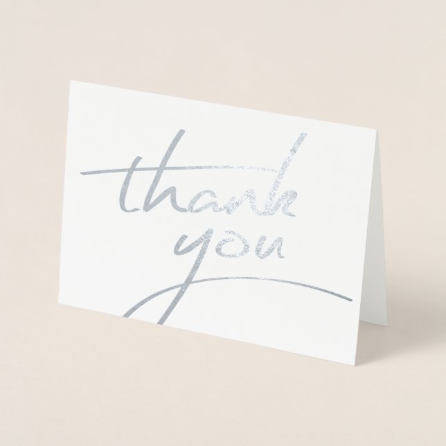 Thank You Real Foil Script Style 7 Card (Front)