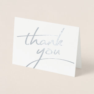 Thank You Real Foil Script Style 7 Foil Card