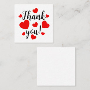 Thank you Red Hearts Enclosure Card