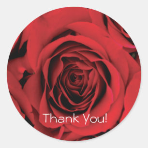 Thank You Red Rose Sticker