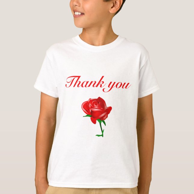 thank you red rose T-Shirt (Front)