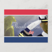 Thank You | Red White Blue Striped US Veteran Art 