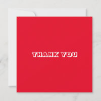 Thank you, red white card