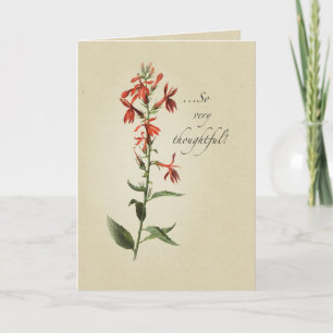 Thank You Red Wildflower, Religious Card