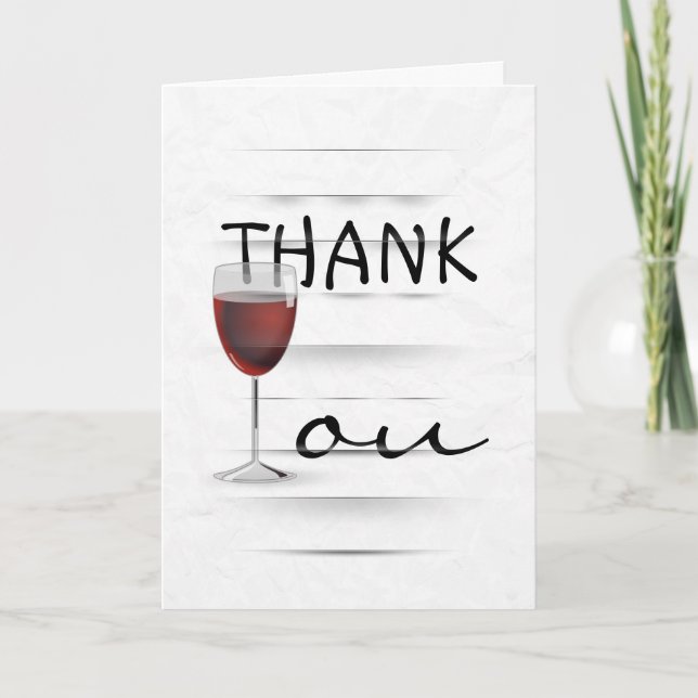 Thank You Red Wine Glass (Front)