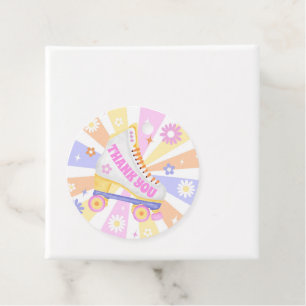 Thank You Retro Roller Skate Birthday Party Favour Tags