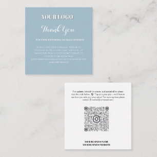 Thank You & Review card for for small Business