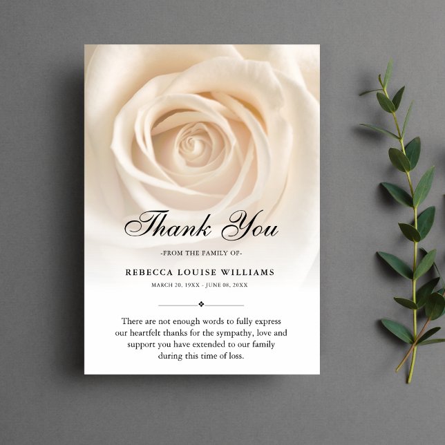 Thank You Rose Floral Funeral Photo Sympathy Grief (Creator Uploaded)