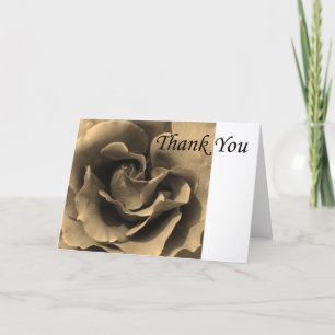 Thank you Rose in Sepia Card