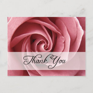 thank you : roses : postcard