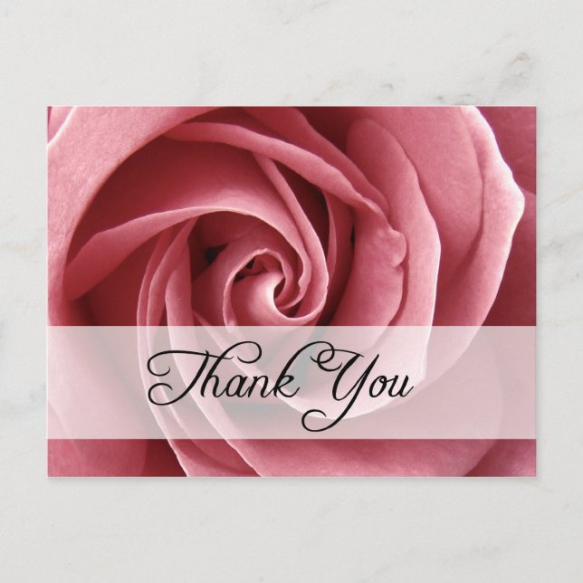 thank you : roses : postcard (Front)