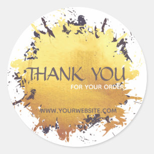 THANK YOU  Round business Sticker 