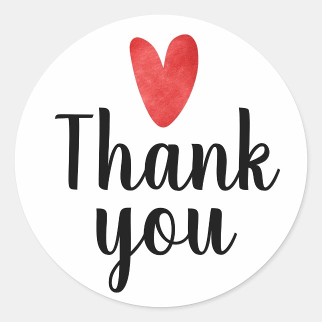 Thank you round business stickers (Front)