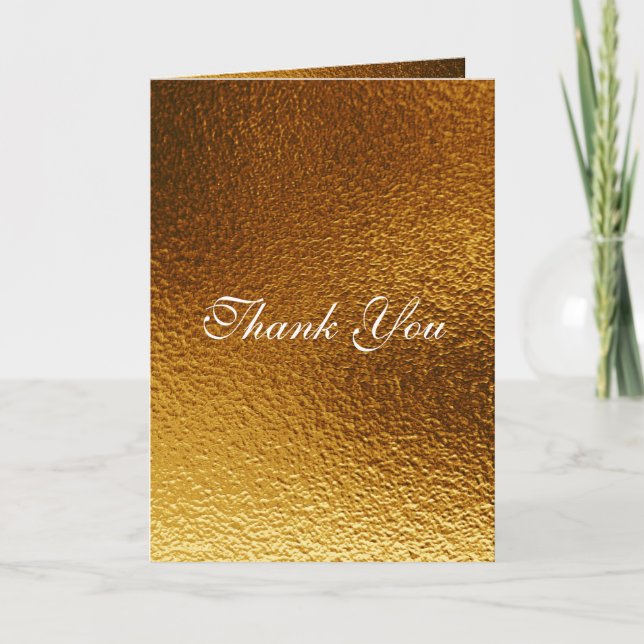 Thank You Royal White Golden Mettalic Shiny Card (Front)