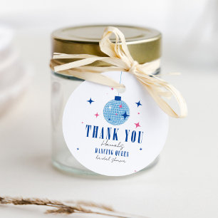 Thank you Santorini Musical disco bridal shower Favour Tags