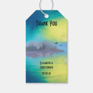 Thank You Scenic Mountain Lake Landscape Gift Tags