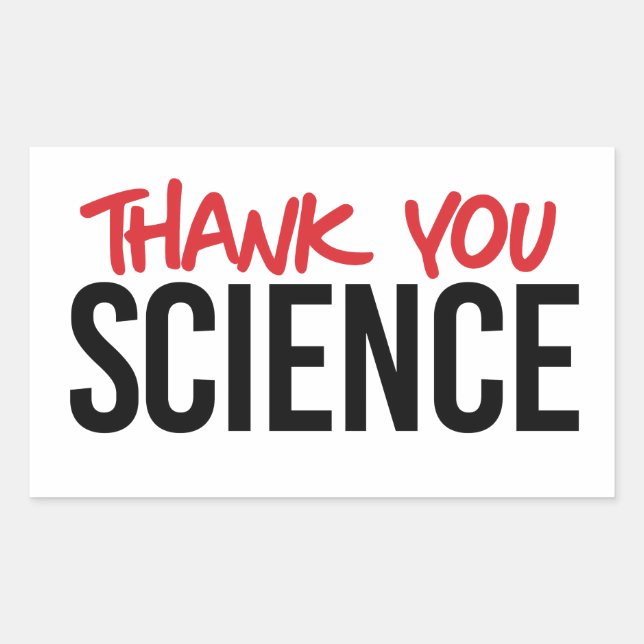 Thank you science rectangular sticker (Front)