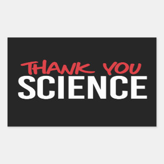 Thank you science rectangular sticker