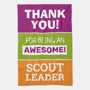 Thank You Scout Leader Tea Towel