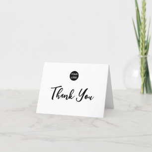 Thank You Script Black White Your Business Logo